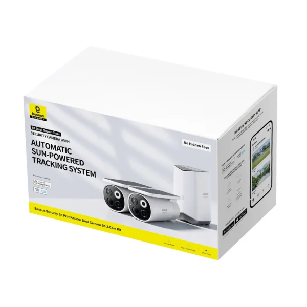 Baseus Security S1 Pro Dual 3K Outdoor Surveillance Kit (2 Cameras) – Whiteeng