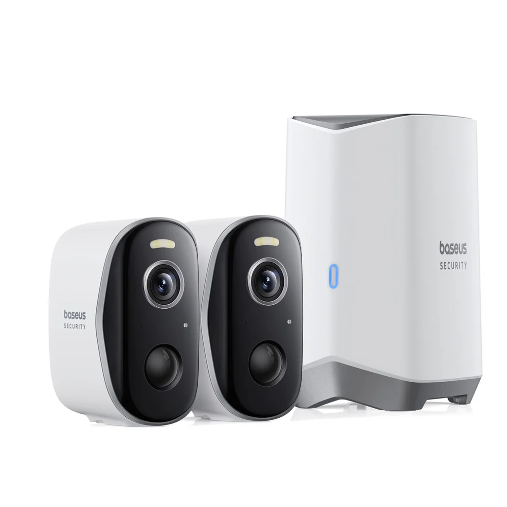 Baseus Security N1 2K Outdoor Monitoring Kit (2 Cameras) – Whiteeng