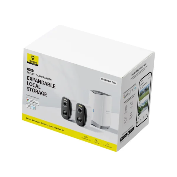 Baseus Security N1 2K Outdoor Monitoring Kit (2 Cameras) – Whiteeng