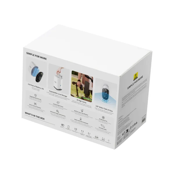 Baseus Security N1 2K Outdoor Monitoring Kit (2 Cameras) – Whiteeng