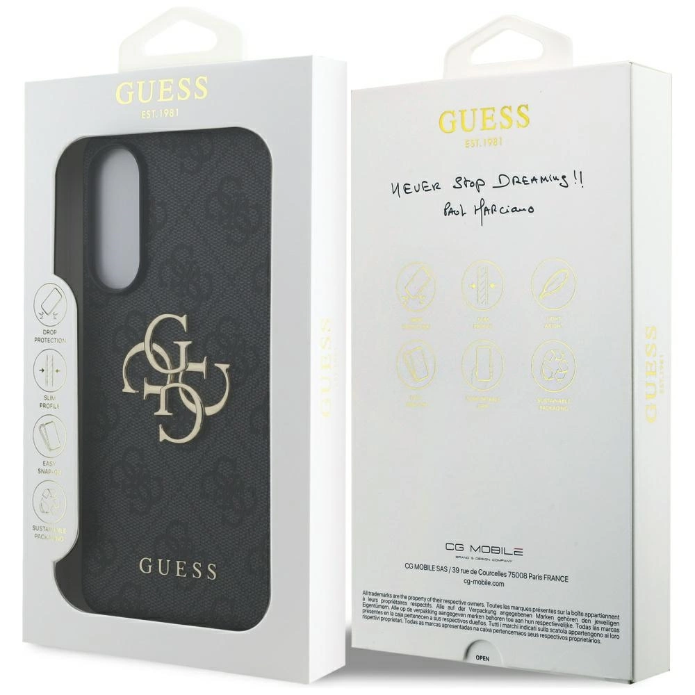 Guess Big 4G Logo Classic Logo case for Samsung Galaxy S25 Edge - blackeng