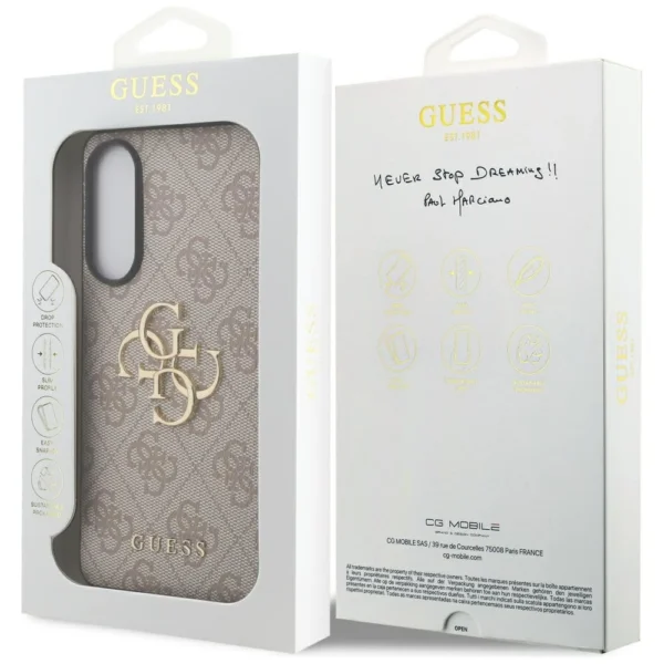 Guess Big 4G Logo Classic Logo Case for Samsung Galaxy S25 Edge - Pinkeng