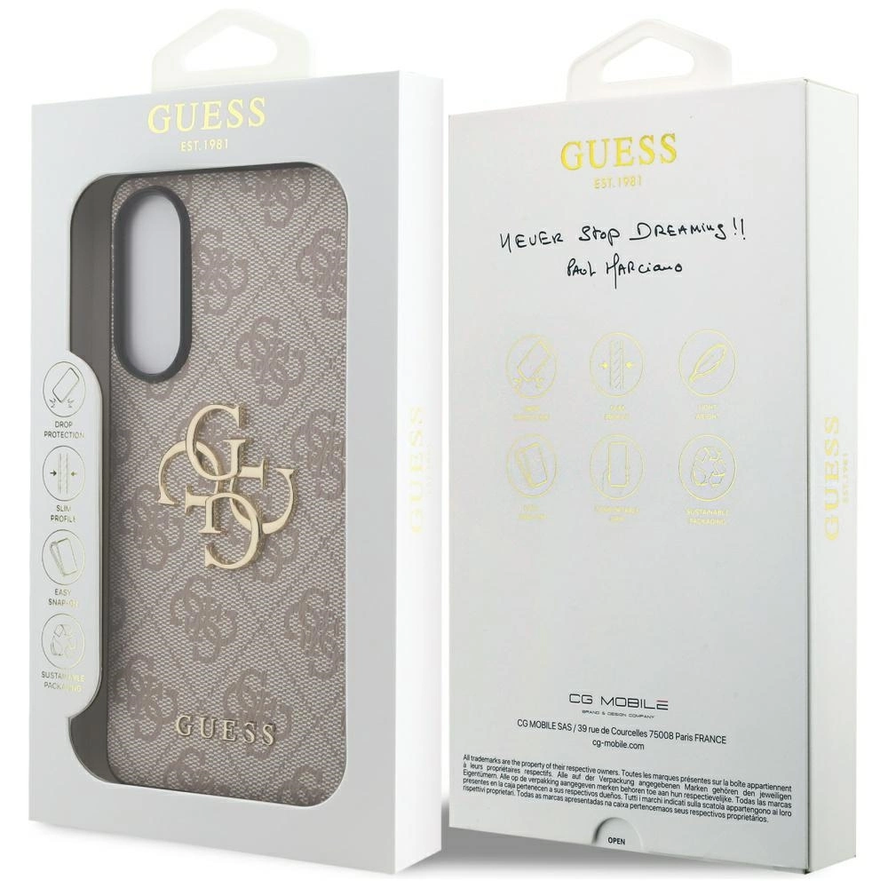 Guess Big 4G Logo Classic Logo Case for Samsung Galaxy S25 Edge - Pinkeng