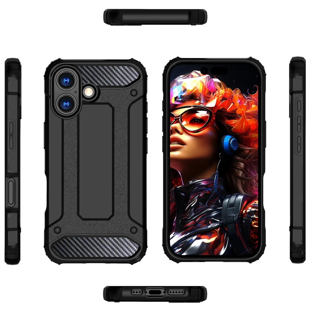 Hybrid Armor case for iPhone 17 - blackeng