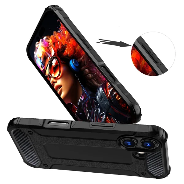 Hybrid Armor case for iPhone 17 - blackeng