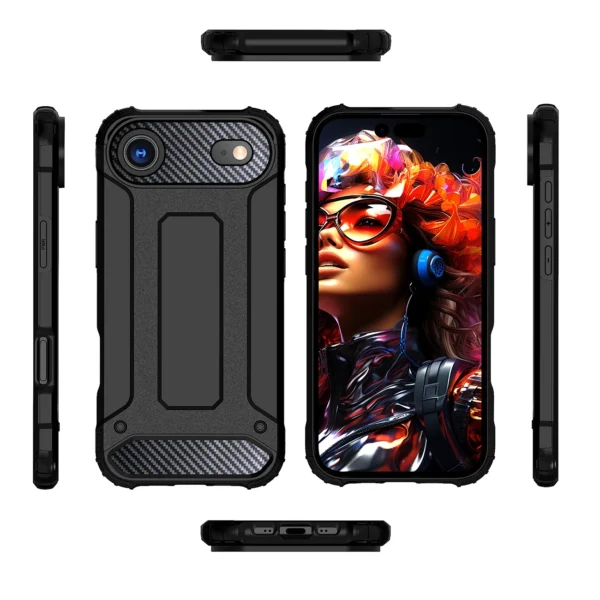 Hybrid Armor Case for iPhone 17 Air - Blackeng