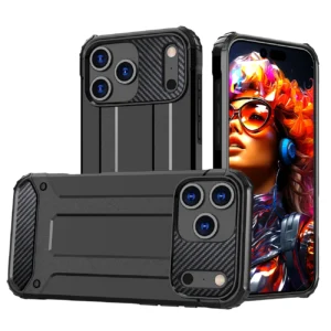 Hybrid Armor Case for iPhone 17 Pro - Blackeng
