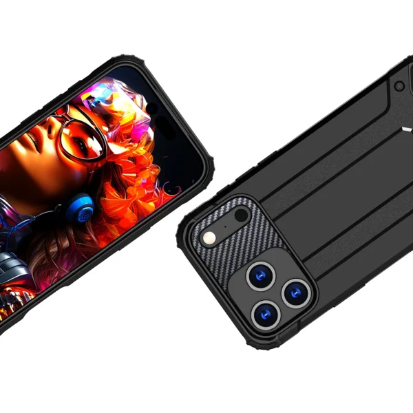 Hybrid Armor Case for iPhone 17 Pro - Blackeng