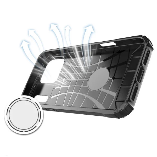 Hybrid Armor Case for iPhone 17 Pro - Blackeng