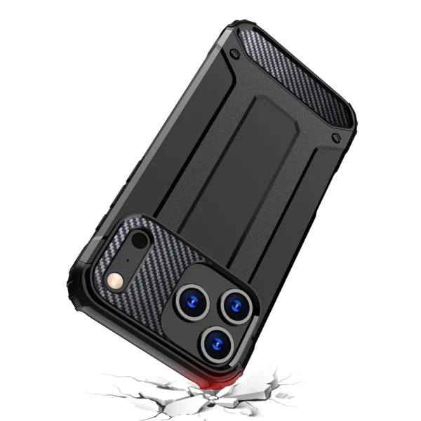 Hybrid Armor Case for iPhone 17 Pro Max - Blackeng