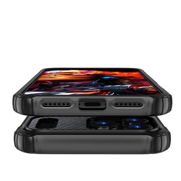 Hybrid Armor Case for iPhone 17 Pro Max - Blackeng