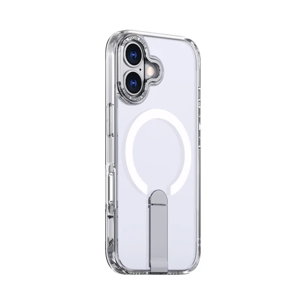 Hybrid Armor X Case for iPhone 17 with Stand, Compatible with MagSafe - Transparenteng