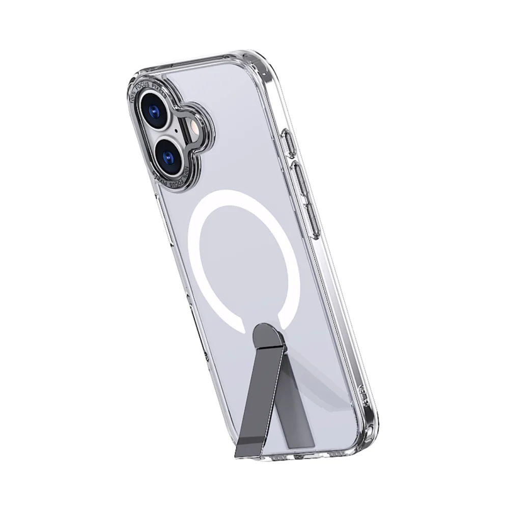 Hybrid Armor X Case for iPhone 17 with Stand, Compatible with MagSafe - Transparenteng