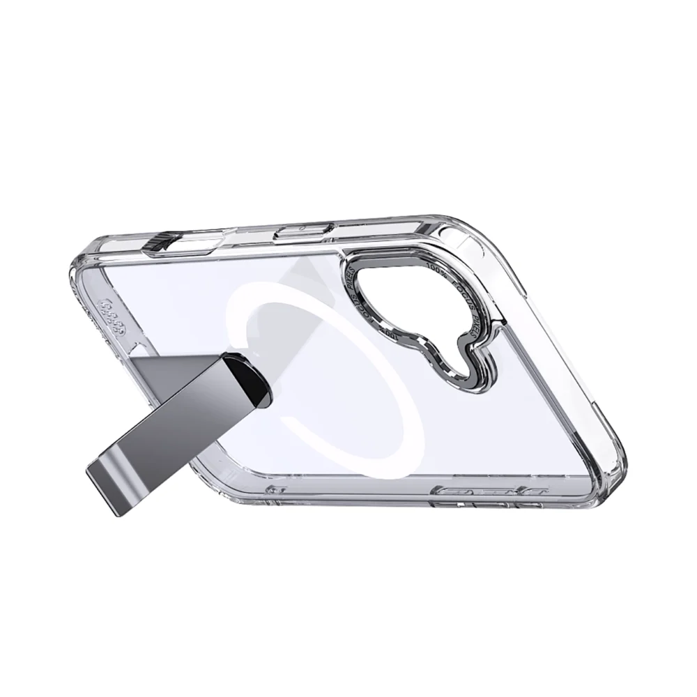 Hybrid Armor X Case for iPhone 17 with Stand, Compatible with MagSafe - Transparenteng