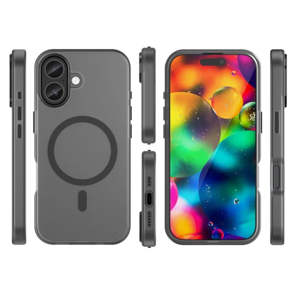 Magnetic Abrasive iPhone 17 Case Compatible with MagSafe - Matte Blackeng