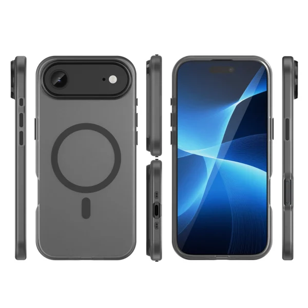 Magnetic Abrasive iPhone 17 Air Case Compatible with MagSafe - Matte Blackeng