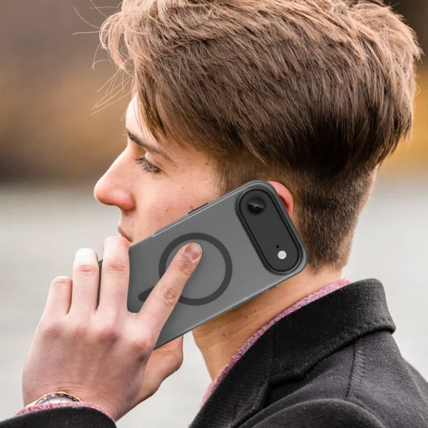 Magnetic Abrasive iPhone 17 Air Case Compatible with MagSafe - Matte Blackeng