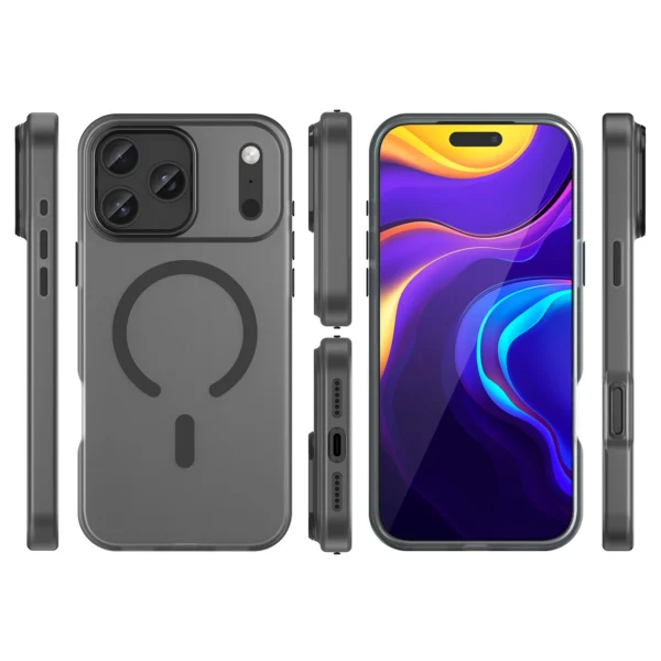 Magnetic Abrasive iPhone 17 Pro Max Case Compatible with MagSafe - Matte Blackeng