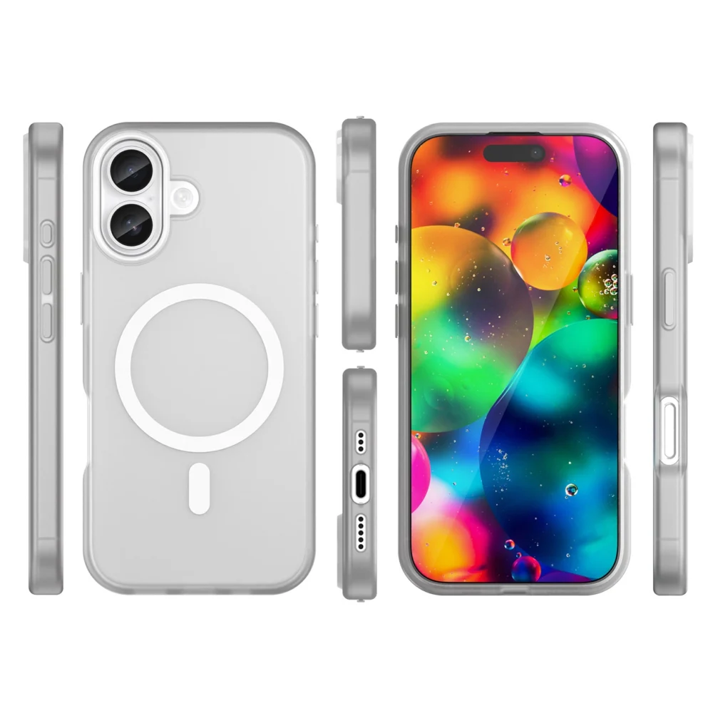 Magnetic Abrasive iPhone 17 Case Compatible with MagSafe - Matte Whiteeng
