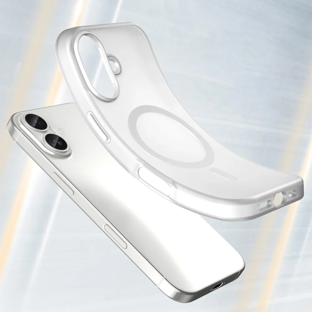 Magnetic Abrasive iPhone 17 Case Compatible with MagSafe - Matte Whiteeng