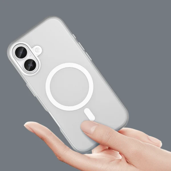 Magnetic Abrasive iPhone 17 Case Compatible with MagSafe - Matte Whiteeng