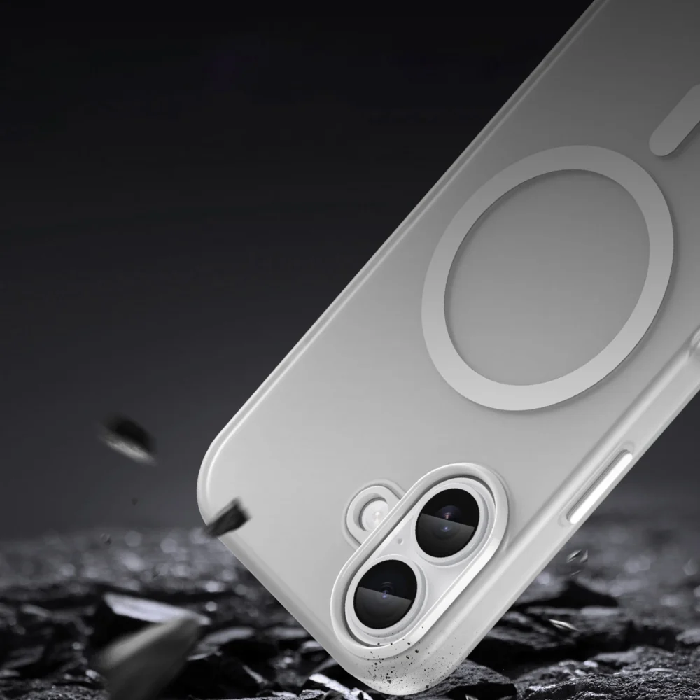 Magnetic Abrasive iPhone 17 Case Compatible with MagSafe - Matte Whiteeng