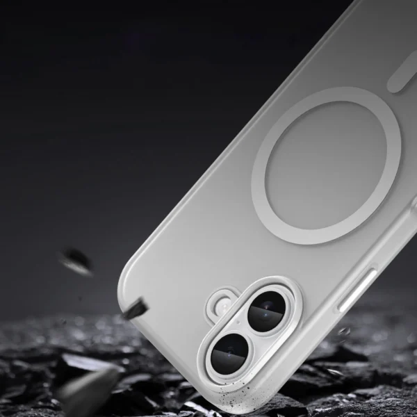 Magnetic Abrasive iPhone 17 Case Compatible with MagSafe - Matte Whiteeng