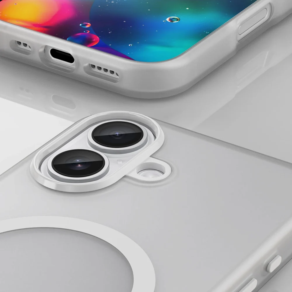 Magnetic Abrasive iPhone 17 Case Compatible with MagSafe - Matte Whiteeng