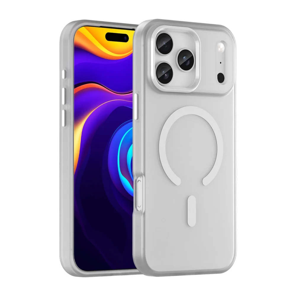 Magnetic Abrasive iPhone 17 Pro Case Compatible with MagSafe - Matte Whiteeng