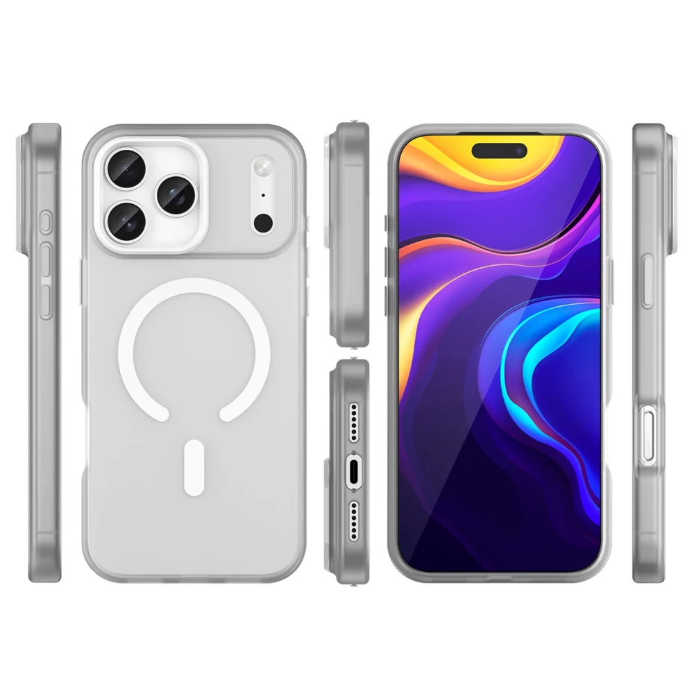 Magnetic Abrasive iPhone 17 Pro Case Compatible with MagSafe - Matte Whiteeng