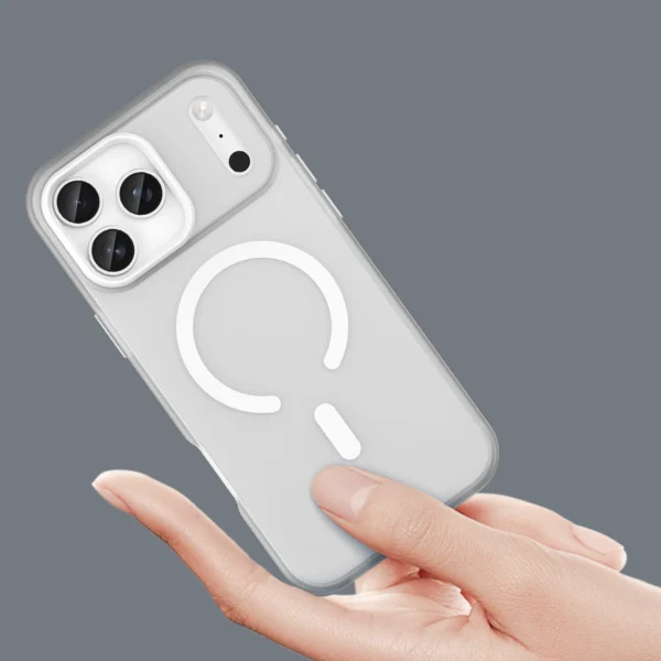 Magnetic Abrasive iPhone 17 Pro Case Compatible with MagSafe - Matte Whiteeng