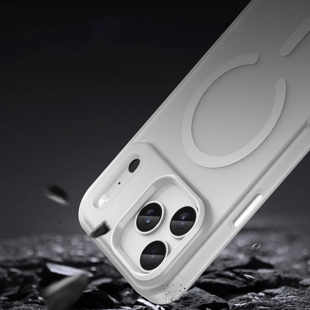 Magnetic Abrasive iPhone 17 Pro Case Compatible with MagSafe - Matte Whiteeng