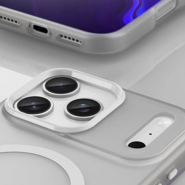 Magnetic Abrasive Case for iPhone 17 Pro Max Compatible with MagSafe - Matte Whiteeng