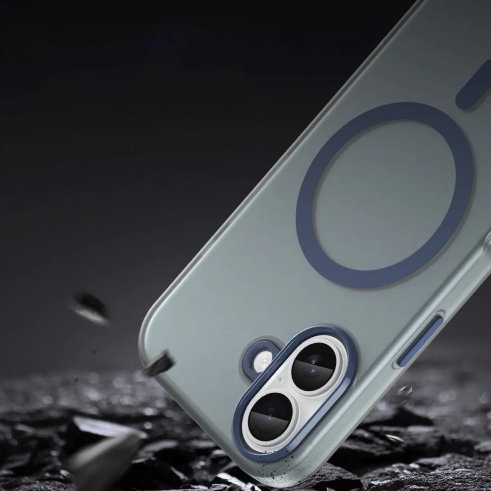 Magnetic Abrasive iPhone 17 Case Compatible with MagSafe - Matte Blueeng