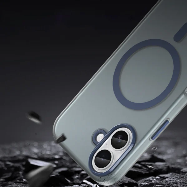 Magnetic Abrasive iPhone 17 Case Compatible with MagSafe - Matte Blueeng