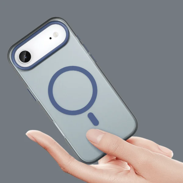 Magnetic Abrasive iPhone 17 Air Case Compatible with MagSafe - Matte Blueeng