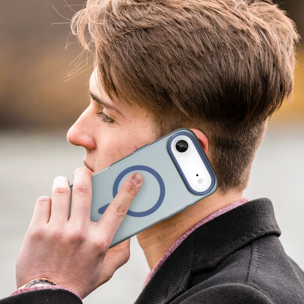 Magnetic Abrasive iPhone 17 Air Case Compatible with MagSafe - Matte Blueeng