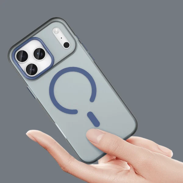 Magnetic Abrasive iPhone 17 Pro Case Compatible with MagSafe - Matte Blueeng