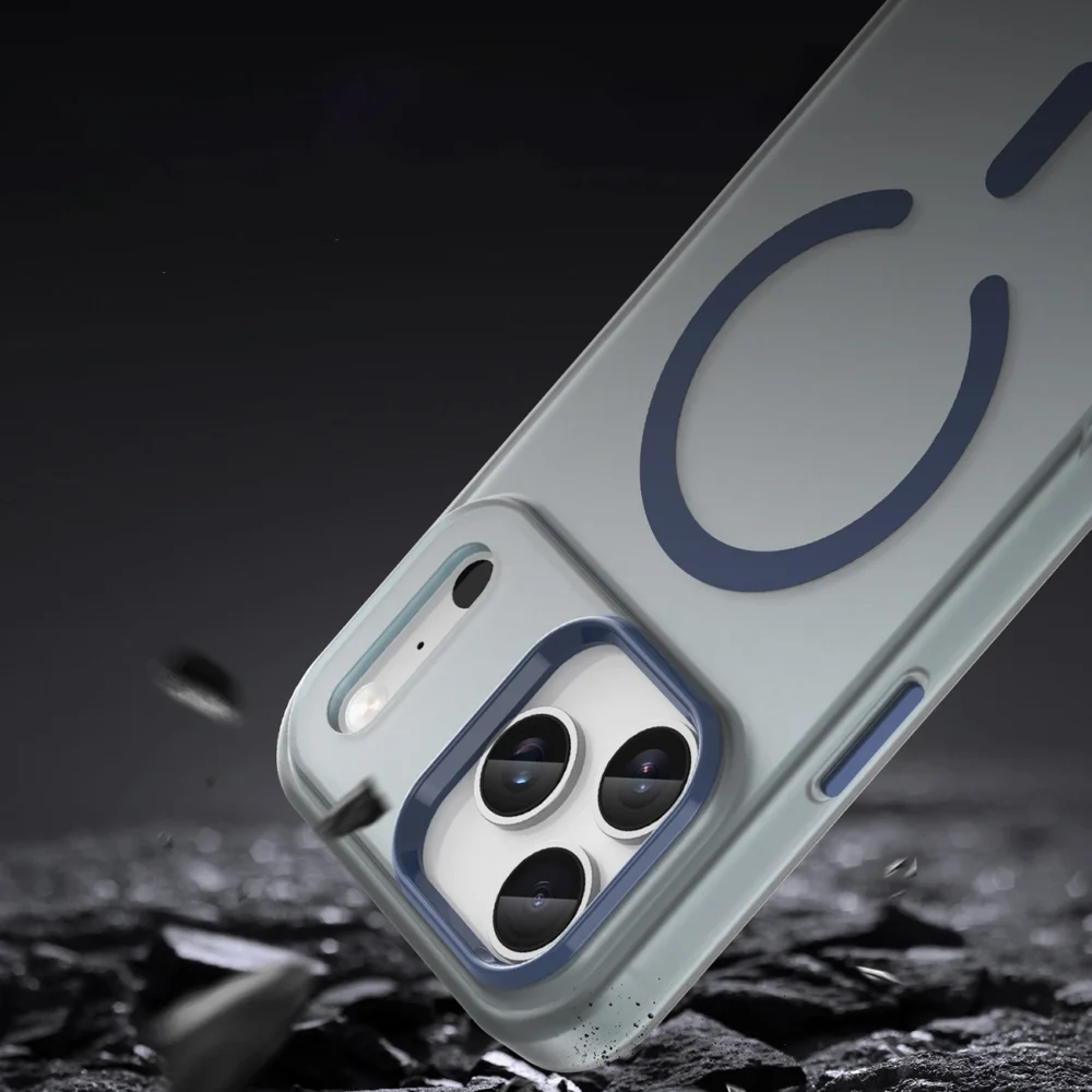 Magnetic Abrasive iPhone 17 Pro Case Compatible with MagSafe - Matte Blueeng