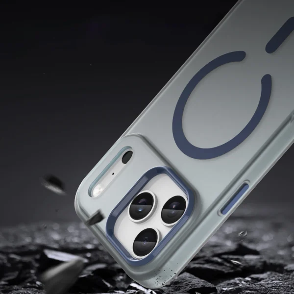 Magnetic Abrasive iPhone 17 Pro Max Case Compatible with MagSafe - Matte Blueeng
