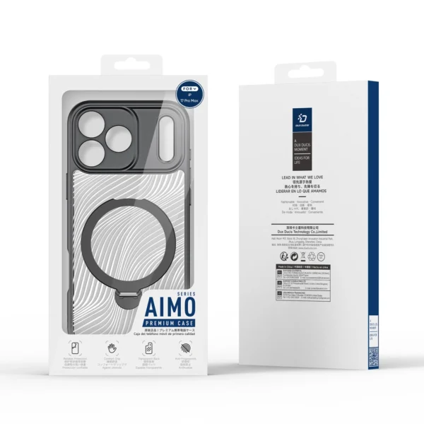 Dux Ducis Aimo Mag Case with Magnetic Ring and Stand for iPhone 17 Pro Max - Blackeng