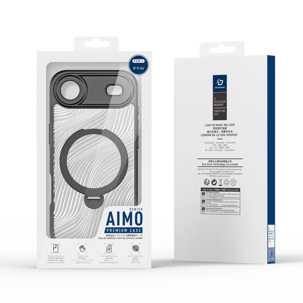 Dux Ducis Aimo Mag Case with Magnetic Ring and Stand for iPhone 17 Air – Blackeng