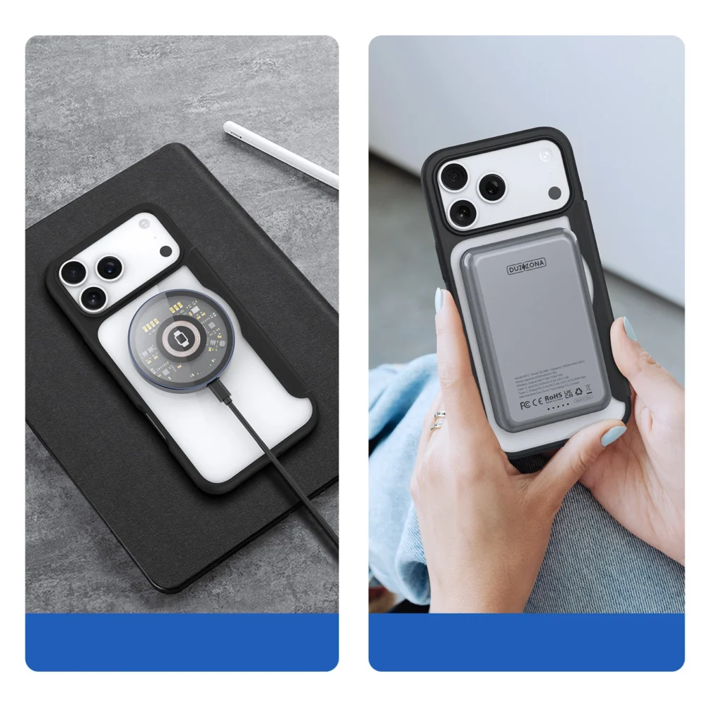 Dux Ducis Skin X Pro Case for iPhone 17 Pro Max with Wallet, MagSafe Compatible - Blackeng