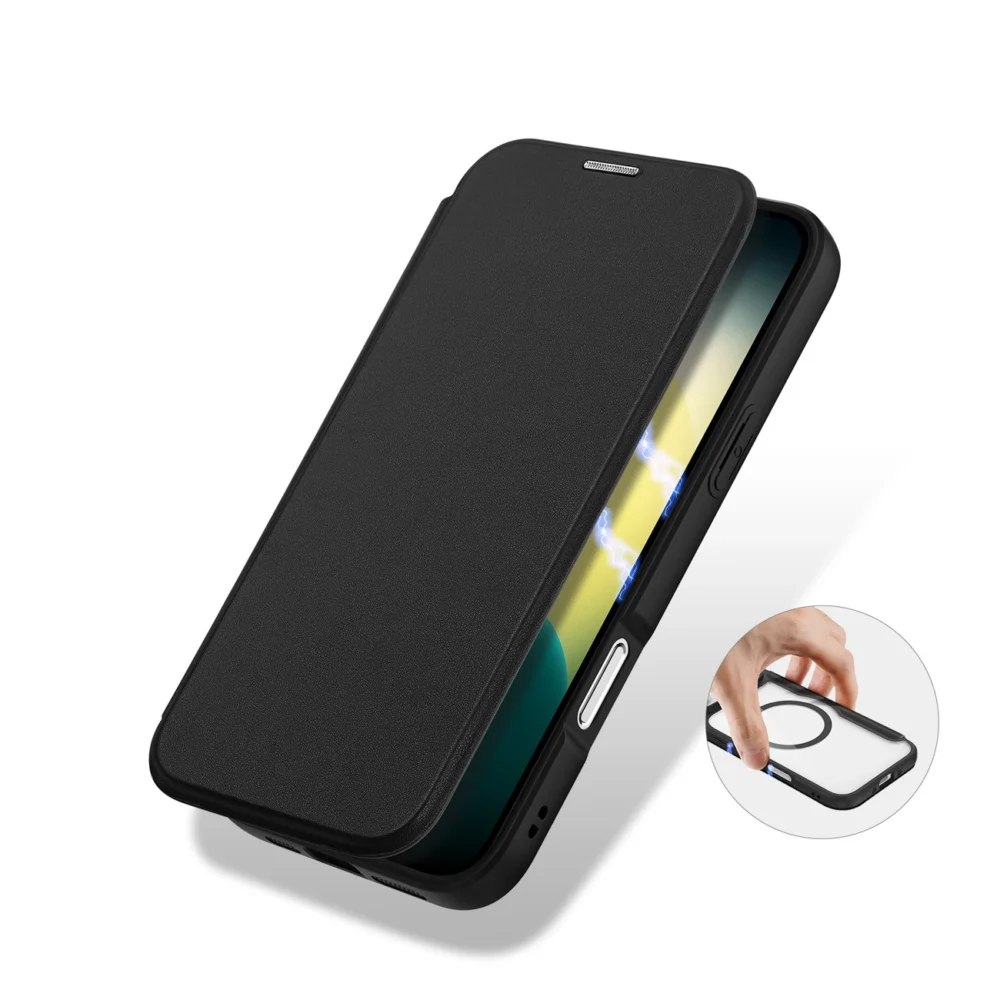 Dux Ducis Skin X Pro iPhone 17 Air Case with Wallet, MagSafe Compatible - Blackeng