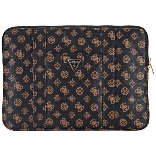 Guess Sleeve Peony Pocket Triangle 14" Laptop Bag - Blackeng