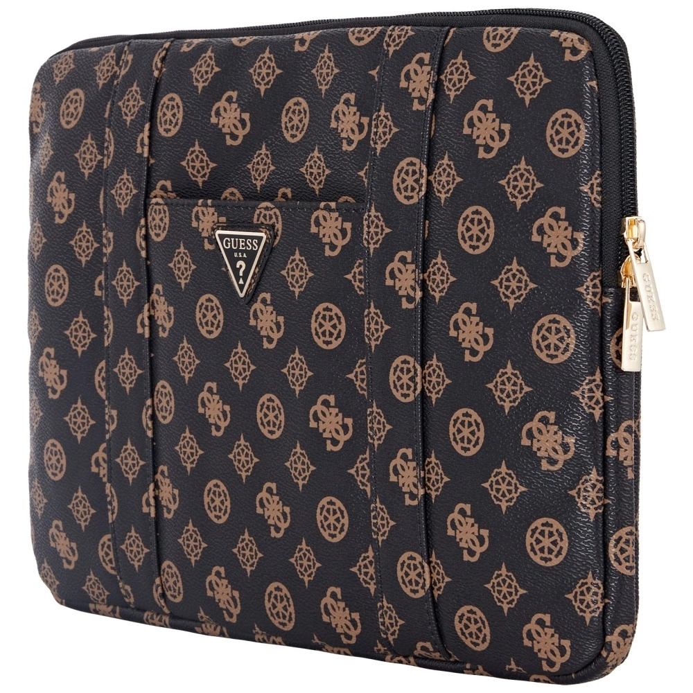 Guess Sleeve Peony Pocket Triangle 14" Laptop Bag - Blackeng