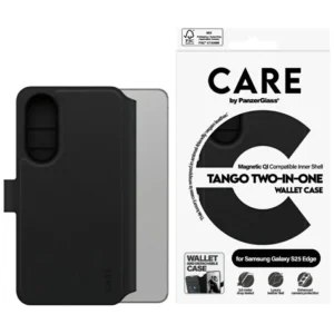 CARE by PanzerGlass Feature Tango 2in1 Wallet Qi Case for Samsung Galaxy S25 Edge - Blackeng