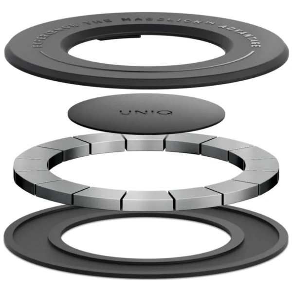 Uniq SnapMount Self-Adhesive Magnetic Holder - Blackeng