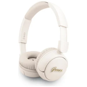 Guess Metal Logo Script Over-Ear Headphones - Beigeeng