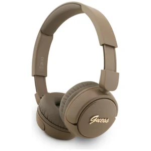 Guess Metal Logo Script Over-Ear Headphones - Browneng